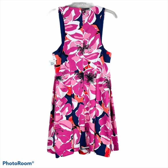 Trina Turk NWT Marcia 2 Floral Fit & Flare Dress Size 10 Sleeveless V-Neck - Picture 3 of 11